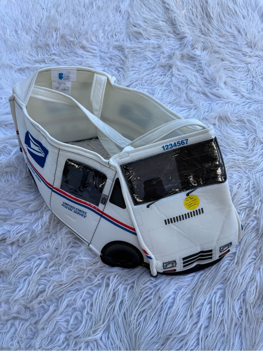 Kids USPS White Mail Truck light up costume (D11)